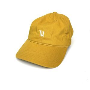 Vuori Baseball Cap Mustard Yellow Hat Adjustable Strap V Logo